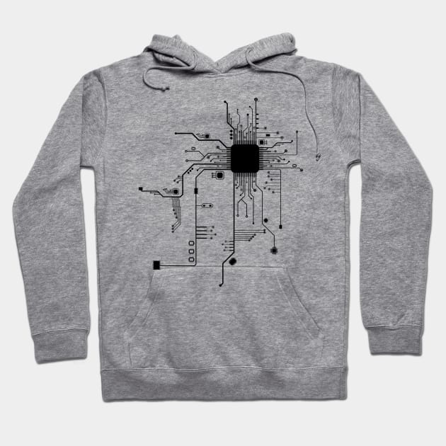 Heart Circuit Board Hoodie by Printadorable